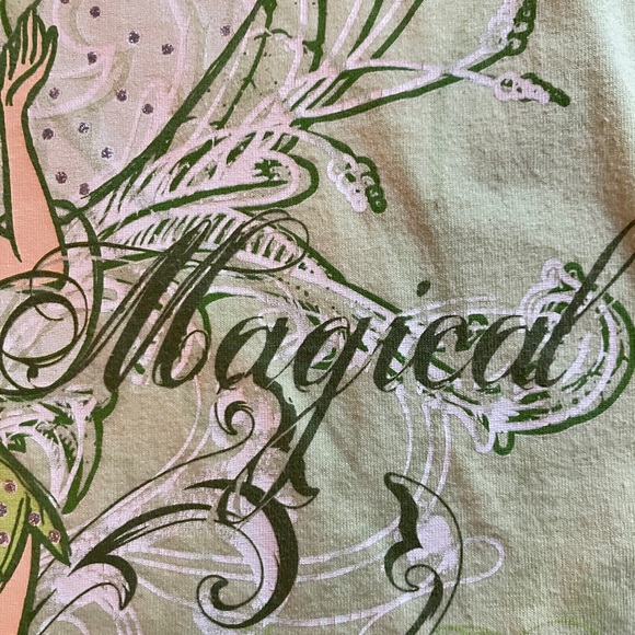 Disney Store 100% Org. Cot. Tinker Bell Small T-Shirt Dreamer Magical Believer - Picture 14 of 14